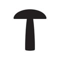 Mushroom shape icon. Champignon silhouette. Simple flat shape toadstool symbol and logo sign. Vector illustration image. Royalty Free Stock Photo