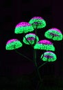 Mushroom shape LED tree decoration Royalty Free Stock Photo