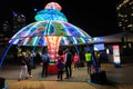 Illuminated artwork in the park, `Vivid Sydney` festival, Sydney, Australia