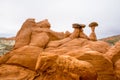 Mushroom Rocks on a Cloudy Day