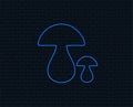 Mushroom sign icon. Boletus mushroom symbol.