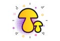 Mushroom sign icon. Boletus mushroom symbol. Vector