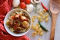 Mushroom and pasta dish Royalty Free Stock Photo