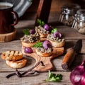 Mushroom Spread on Toasts