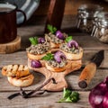 Mushroom Spread on Toasts
