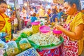 The mushroom stall in Talad Saphan Phut market, Bangkok, Thailand