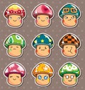 Mushroom stickers Royalty Free Stock Photo
