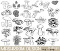 Mushroom svg Royalty Free Stock Photo