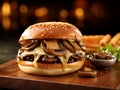 Mushroom Swiss Burger Royalty Free Stock Photo