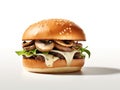 Mushroom Swiss Burger Royalty Free Stock Photo