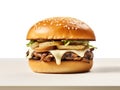 Mushroom Swiss Burger Royalty Free Stock Photo