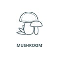 Mushroom vector line icon, linear concept, outline sign, symbol Royalty Free Stock Photo