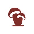 Mushroom vector logo design. Two mushrooms together. Royalty Free Stock Photo