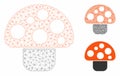 Mushroom Vector Mesh 2D Model and Triangle Mosaic Icon Royalty Free Stock Photo