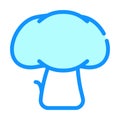 Mushroom vegetable color icon vector symbol illustration