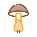 Mushroom vegetable icon vector outline illustration