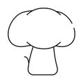 mushroom vegetable line icon vector symbol illustration