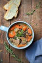 Mushroom Wild Rice Vegetable Soup, Delicious Dinner Royalty Free Stock Photo