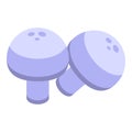 Mushroom zinc icon isometric vector. Food mineral