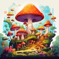 Mushroomed Wonderland: Journey into an Otherworldly Realm