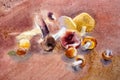 Watercolor still life with forest mushrooms