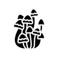 mushrooms boho glyph icon vector illustration Royalty Free Stock Photo