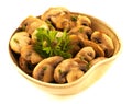 Mushrooms bowl. Royalty Free Stock Photo