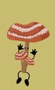 Mushrooms character magic autumn mushrooms for children s learning or logo for your design or mushroom business