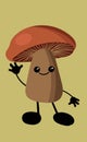 Mushrooms character magic autumn mushrooms for children s learning or logo for your design or mushroom business