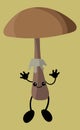 Mushrooms character magic autumn mushrooms for children s learning or logo for your design or mushroom business