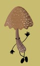 Mushrooms character magic autumn mushrooms for children s learning or logo for your design or mushroom business