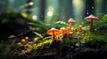 Mushrooms on the Forest Floor