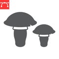 Mushrooms glyph icon Royalty Free Stock Photo
