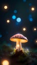 Mushrooms illustration background ai generated