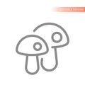 Mushrooms line vector icon