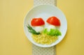 Mushrooms made of eggs and porridge. Funny dish for Kids. Creative idea for breakfast. Lunch time.