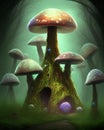 Mushrooms palace, nature and magic, fairytale and fancy