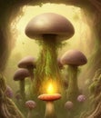 Mushrooms palace, nature and magic, fairytale and fancy