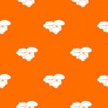 Mushrooms pattern vector orange Royalty Free Stock Photo