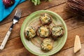 Mushrooms stuffed cheese