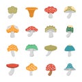 Mushrooms Vector icons