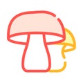 Mushrooms vegetables color icon vector color illustration