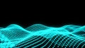 Sky blue abstract background. Equalizer for music, showing sound waves with musical waves, background equalizer. 3d rendering Royalty Free Stock Photo