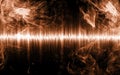 Abstract soundwave with smoke shapes Royalty Free Stock Photo