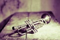 An ancient trumpet from the 30s Royalty Free Stock Photo