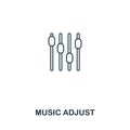 Music Adjust creative icon. Simple element illustration. Music Adjust concept symbol design from audio buttons collection. Perfect