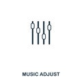 Music Adjust icon. Line style icon design. UI. Illustration of music adjust icon. Pictogram isolated on white. Ready to use in web