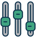 Music adjuster Isolated Vector Icon that can be easily modified or edit