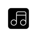 Music app black glyph icon Royalty Free Stock Photo
