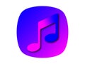 Music App Icon With Gradient Background Royalty Free Stock Photo